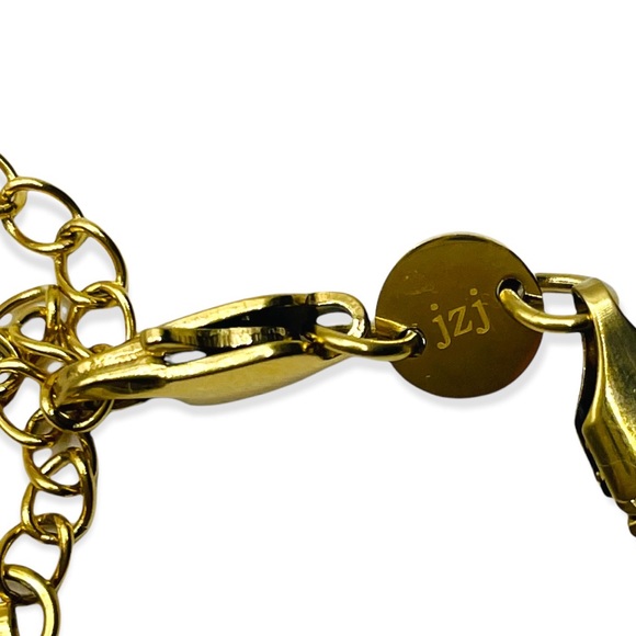 NEW Jennifer Zeuner Chain Herringbone 14K Gold-Plated Brass  Updated 1980s Look - Picture 3 of 13